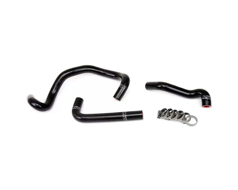 HPS Black Reinforced Silicone Heater Hose Kit for Mazda 86-92 RX7 FC3S Turbo LHD - 57-1422-BLK