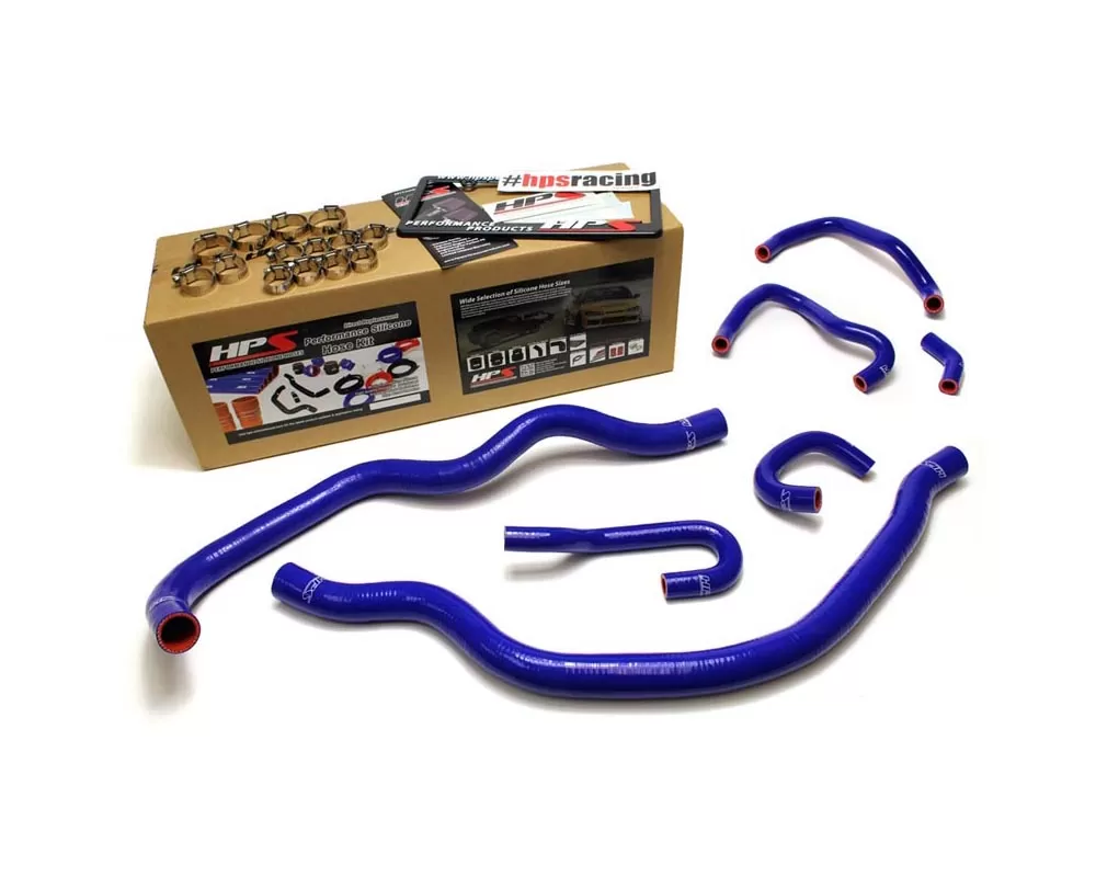 HPS Blue Reinforced Silicone Radiator and Heater Hose Kit Coolant for Honda 00-05 S2000 - 57-1489-BLUE