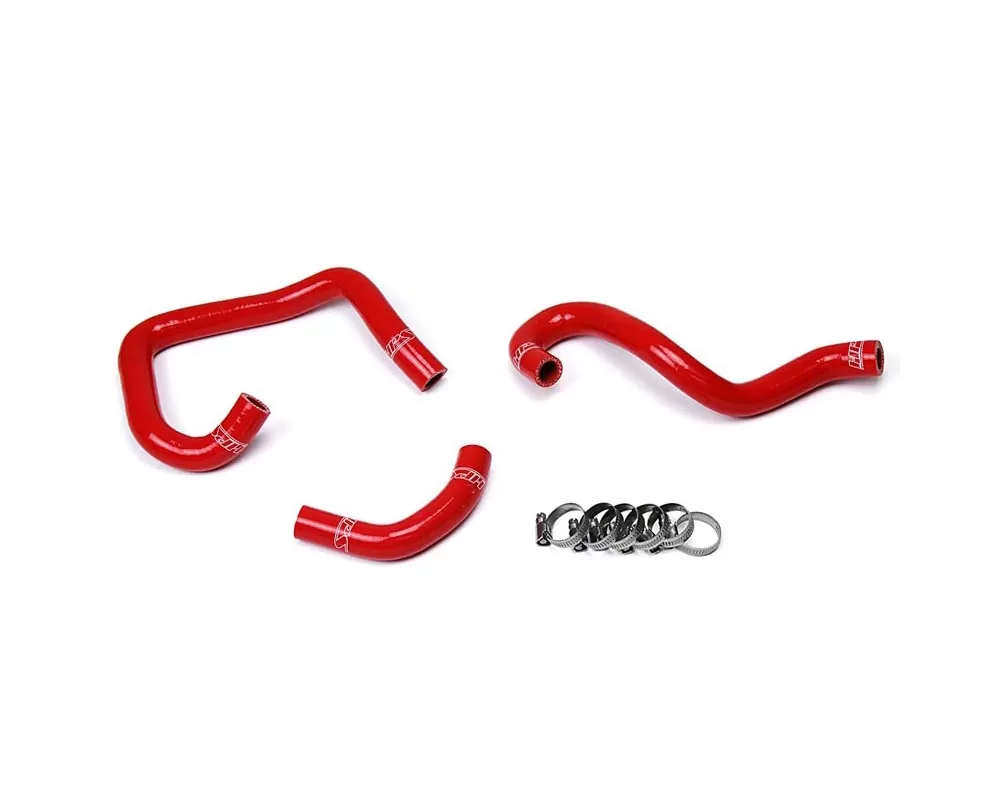 HPS Red Reinforced Silicone Heater Hose Kit Coolant for Toyota 93-98 Supra MK4 2JZ Turbo Left Hand Drive - 57-1521-RED