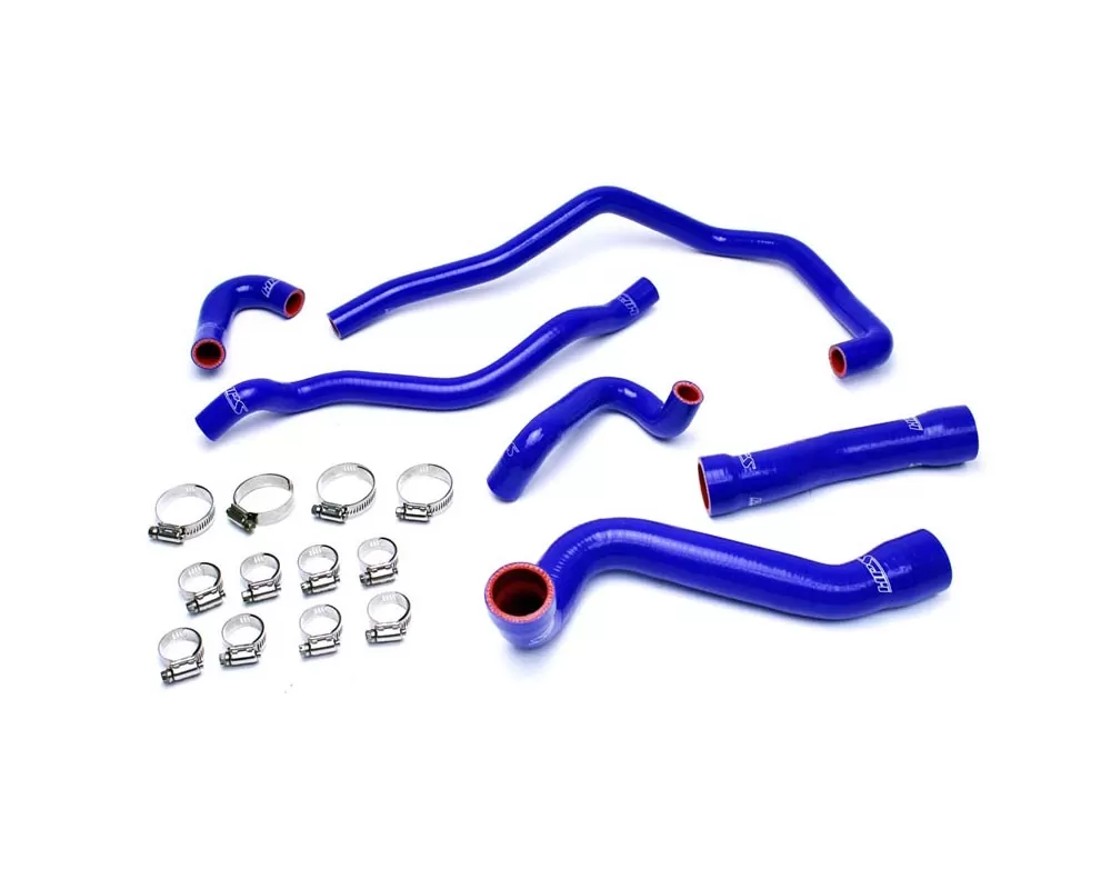 HPS Blue Reinforced Silicone Radiator + Heater Hose Kit Coolant for BMW 01-06 E46 M3 Left Hand Drive - 57-1543-BLUE