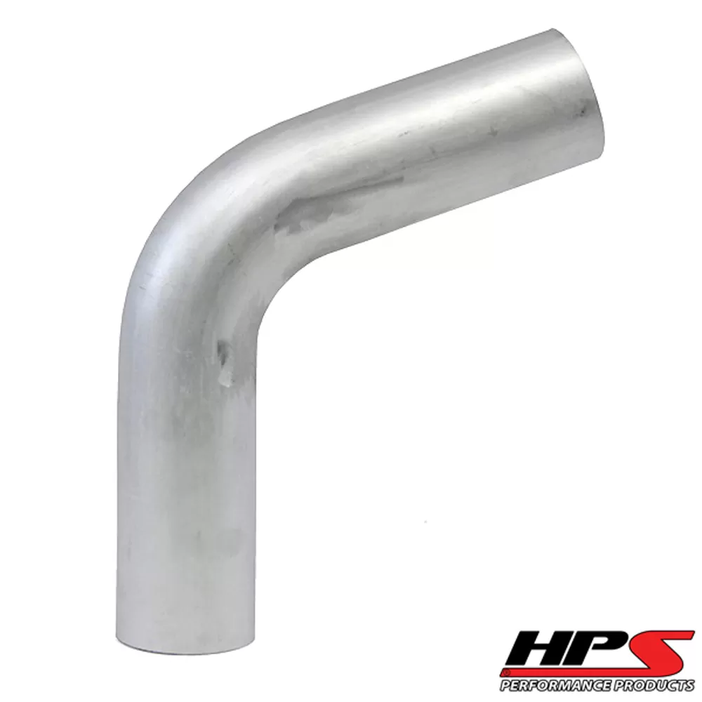 HPS 2.25" OD 70 Degree Bend 6061 Aluminum Elbow Pipe 16 Gauge w/ 3" CLR - AT70-225-CLR-3