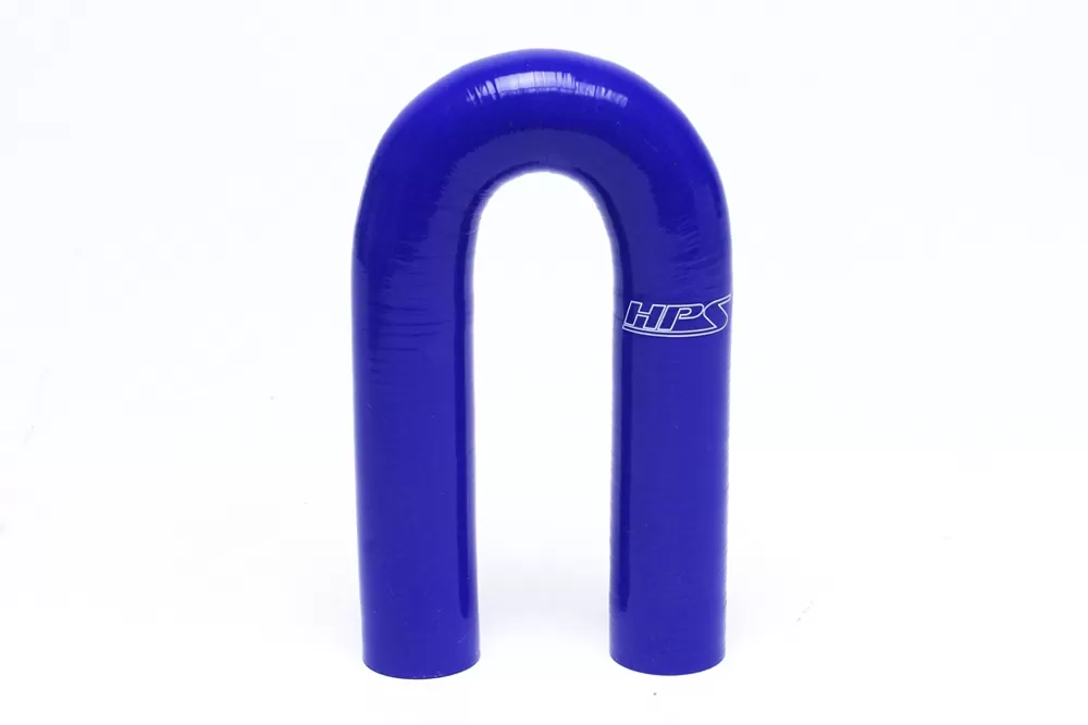 HPS High Temp 7/8" ID 4-ply Reinforced Silicone 180 Degree U Bend Elbow Coupler Hose Blue (22mm ID) - HTSEC180-087-BLUE