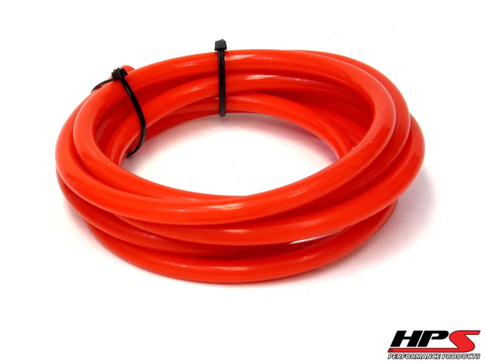 HPS 1/4" (6mm) ID Red High Temp Silicone Vacuum Hose - 10 Feet Pack - HTSVH6-REDx10