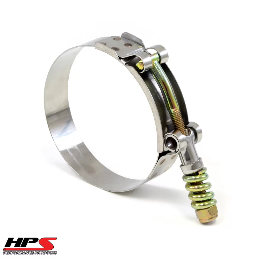 HPS Stainless Steel Spring Loaded T-Bolt Clamp SAE 56 for 2-3/8" ID hose - Effective Size: 2.64"-2.95 - SLTC-265