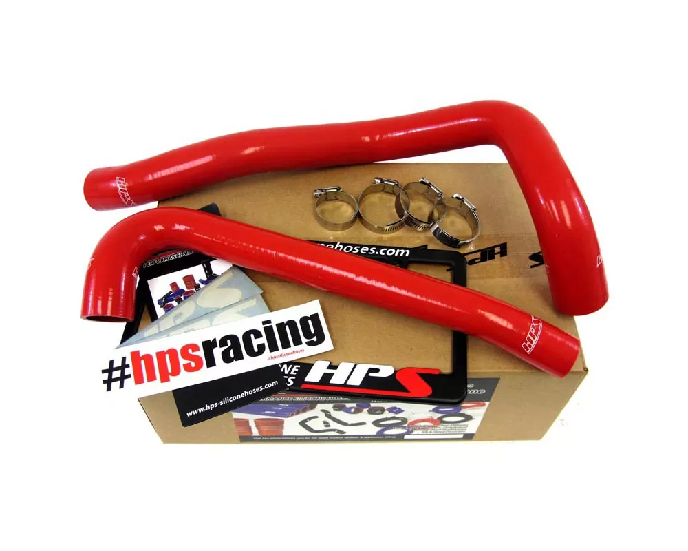 HPS Reinforced Red Silicone Radiator Hose Kit Coolant for Jeep 97-02 Wrangler TJ 2.5L 4Cyl - 57-1299-RED