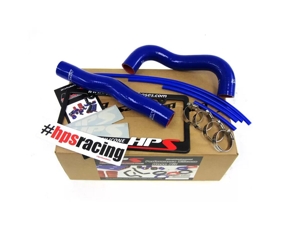 HPS Reinforced Blue Silicone Radiator Hose Kit Coolant for Hyundai 13-14 Genesis Coupe 2.0T Turbo 4Cyl - 57-1324R-BLUE