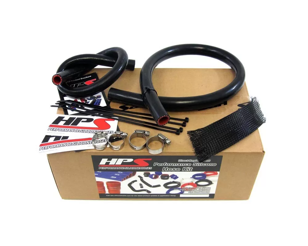 HPS Black Reinforced Silicone Heater Hose Kit for Jeep 91-01 Cherokee XJ 4.0L - 57-1335-BLK