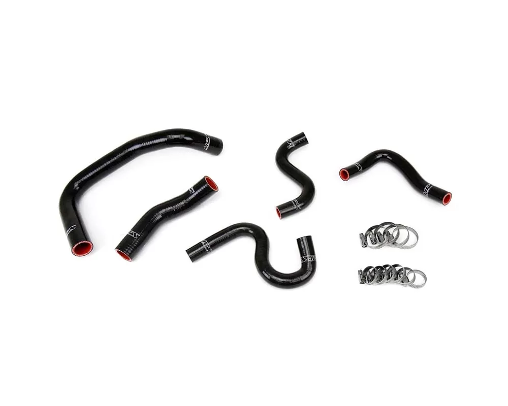 HPS Black Reinforced Silicone Radiator + Heater Hose Kit for Toyota 85-87 Corolla AE86 4A-GEU Left Hand Drive - 57-1337-BLK