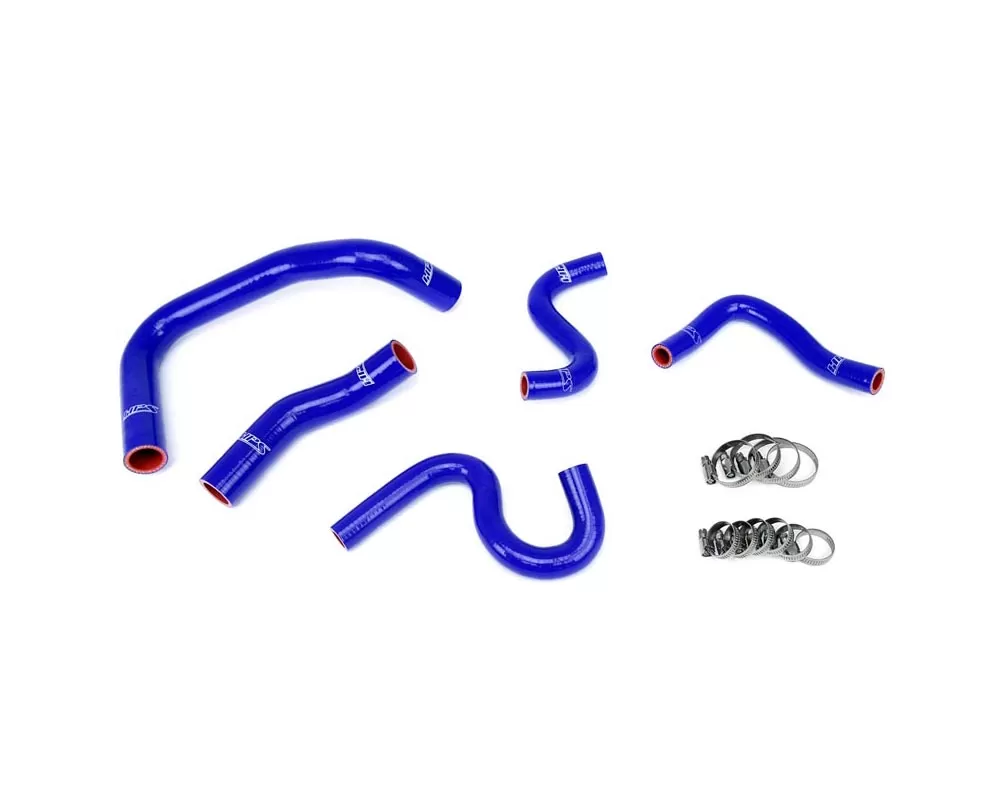 HPS Blue Reinforced Silicone Radiator + Heater Hose Kit for Toyota 85-87 Corolla AE86 4A-GEU Left Hand Drive - 57-1337-BLUE