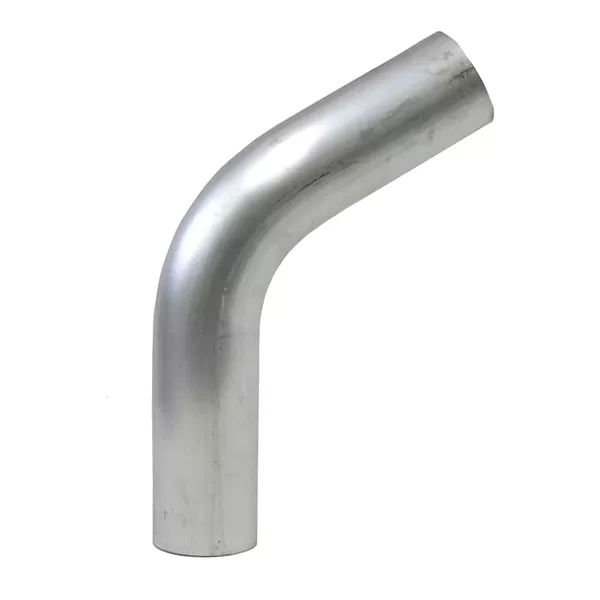 HPS 4.5" OD 60 Degree Bend Aluminum Elbow Pipe 15 Gauge w/ 6" CLR - AT60-450-CLR-6