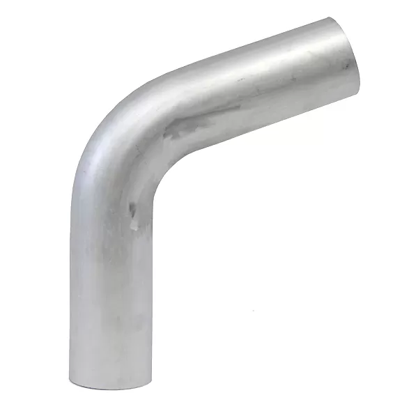 HPS 4.5" OD 70 Degree Bend Aluminum Elbow Pipe 15 Gauge w/ 6" CLR - AT70-450-CLR-6