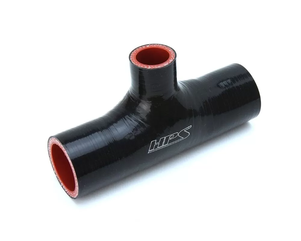 HPS 1" ID , 1" ID Branch Black Silicone Coupler Coolant T Hose Tee Adapter - 100-THOSE-100-BLK