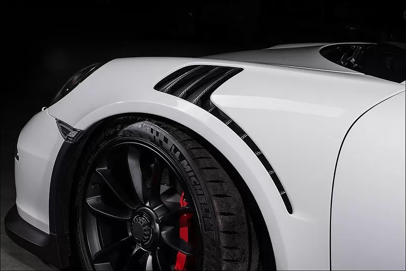TECHART Matte Carbon Fiber Air Outlet Panels Porsche 991 GT3 RS - 091.121.270.009M