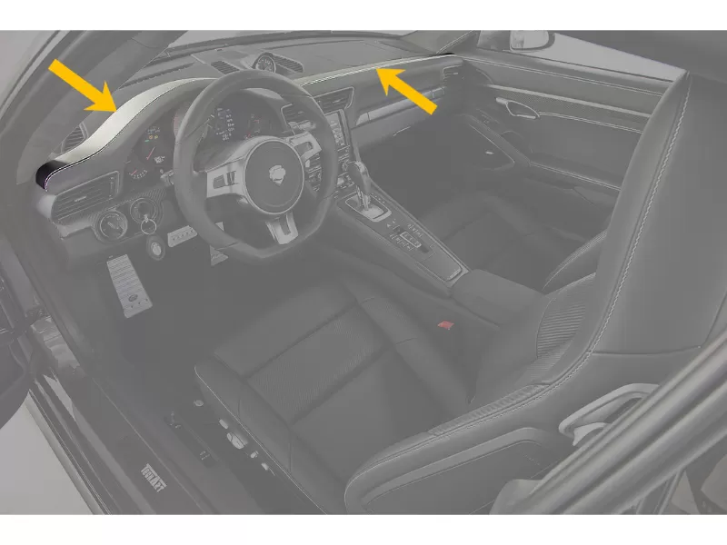 Techart Upper Dashboard in Leather Porsche 991 | 991.2 - 091.407.102.997