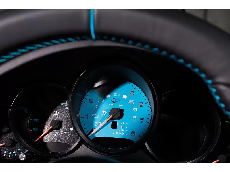 Techart Instrument Dials km/h in custom color km/h Manual Transmission Porsche 991 Carrera 2012-2016 | 991 Targa 2014-2016 - 091.530.510.CCC