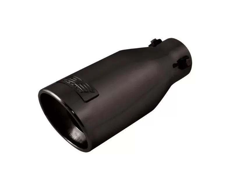 DC Sports 2.25" Black Powder Coated Stainless Steel Bolt-On Exhaust Tip - EX-1012B
