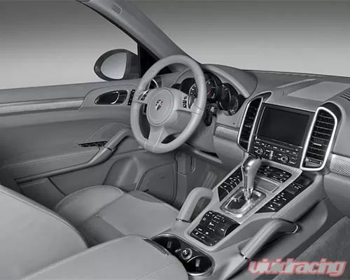 Caractere Exclusive Interior Carbon Fiber Trim Double Silver Weave Porsche Cayenne Rhd 958 11 14