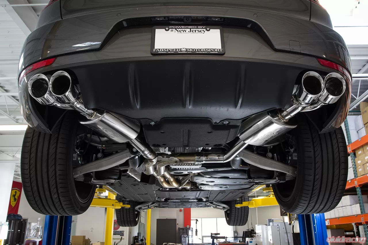 Fabspeed Maxflo Performance Exhaust System with Tips|Polished Chrome Porsche Macan Turbo 2014 ...