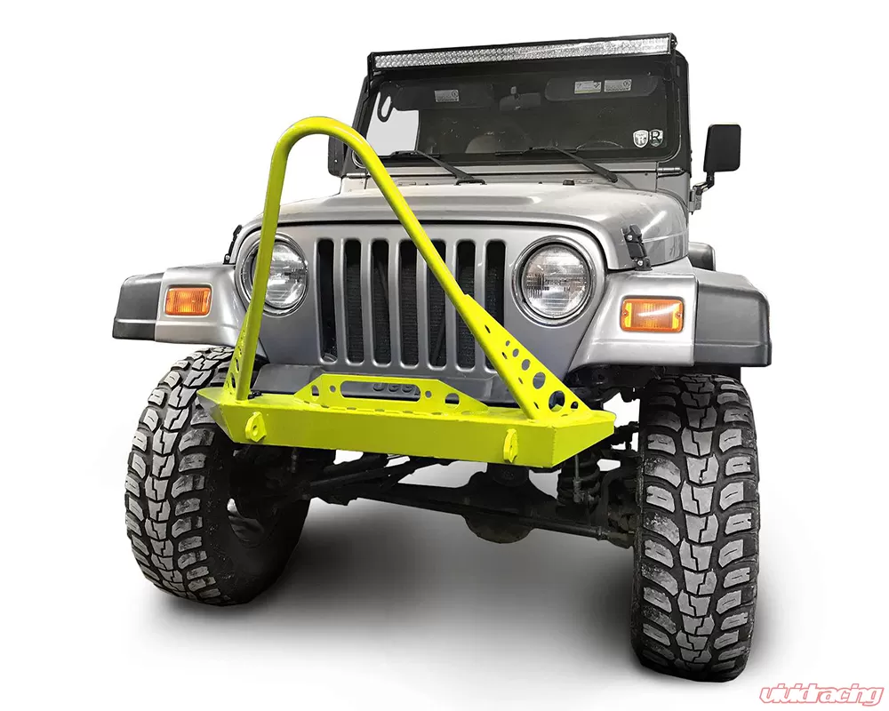 Steinjager Front Bumper w/ Stinger Neon Yellow Jeep