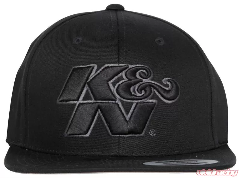 Hat; K&N Logo, Black W/Black Logo, Snapback