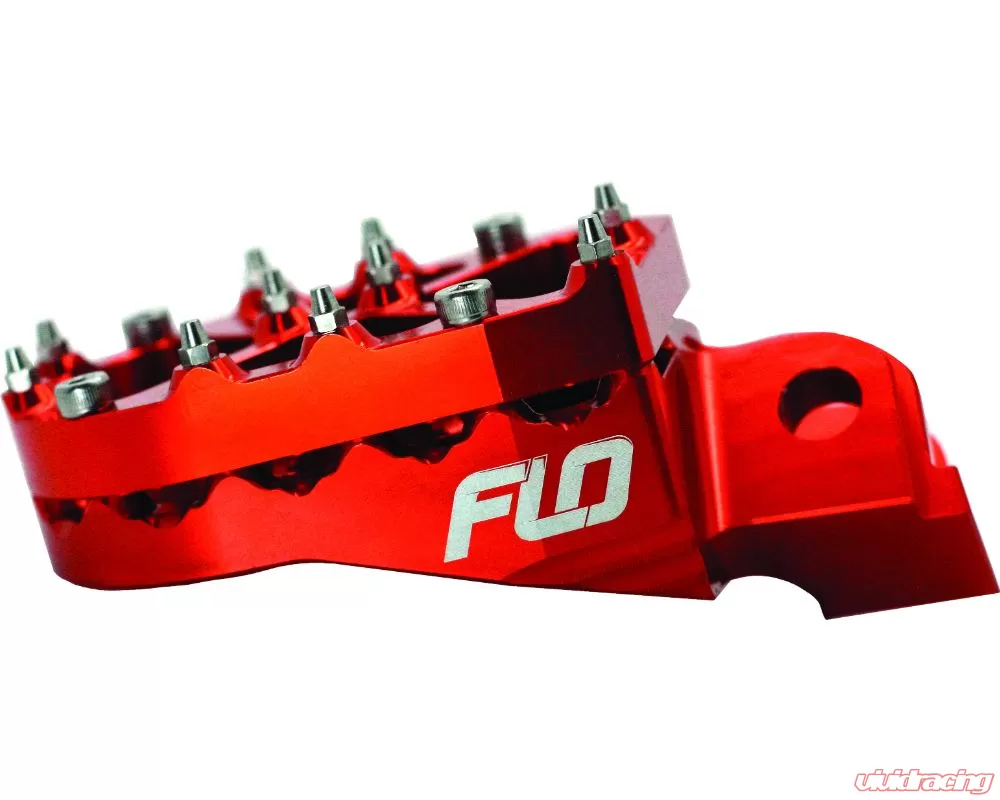 Flo Motorsports Orange 13mm Pro Series Foot Peg Risers Cobra | Harley