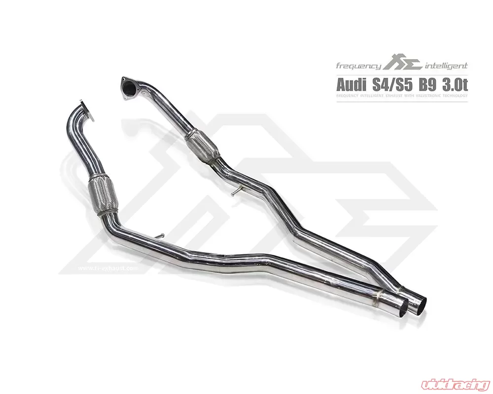 Fi Exhaust FI Exhaust Ultra High Flow Race DownPipe Audi S5 B9 (Non Sport Diff Vehicles Only) - AD-S4B9-NCAT