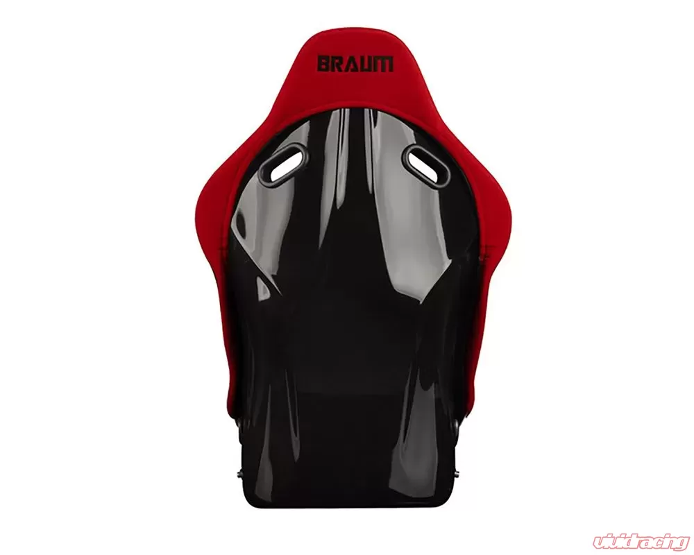 Braum Racing Falcon-S Series Composite FRP Bucket Seat (Red Jacquard Grey Stitching) - BRR9S-RFBS