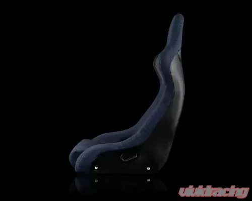Braum Racing Venom-R Series Fixed Back Bucket Seat - Blue Cloth|Carbon Fiber - BRR7-BUFB