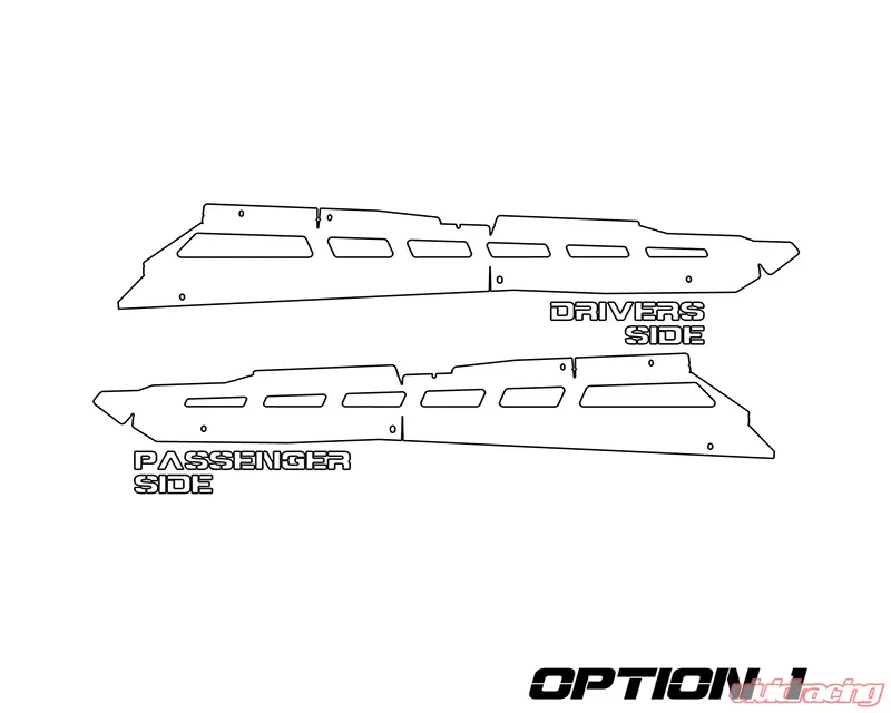AFX Motorsports 1/8" Black Stripes Rock Sliders Polaris RZR XP PRO | PRO R | Turbo R 4 Seater - SKI130-A-18-B-STRIPES