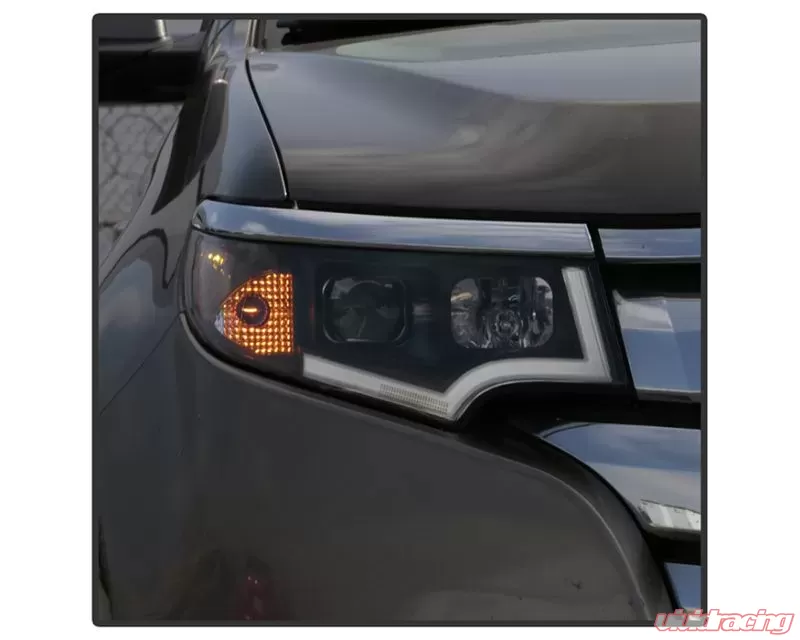 Xtune Black DRL Light Bar Projector Headlights Ford Edge 2011-2014