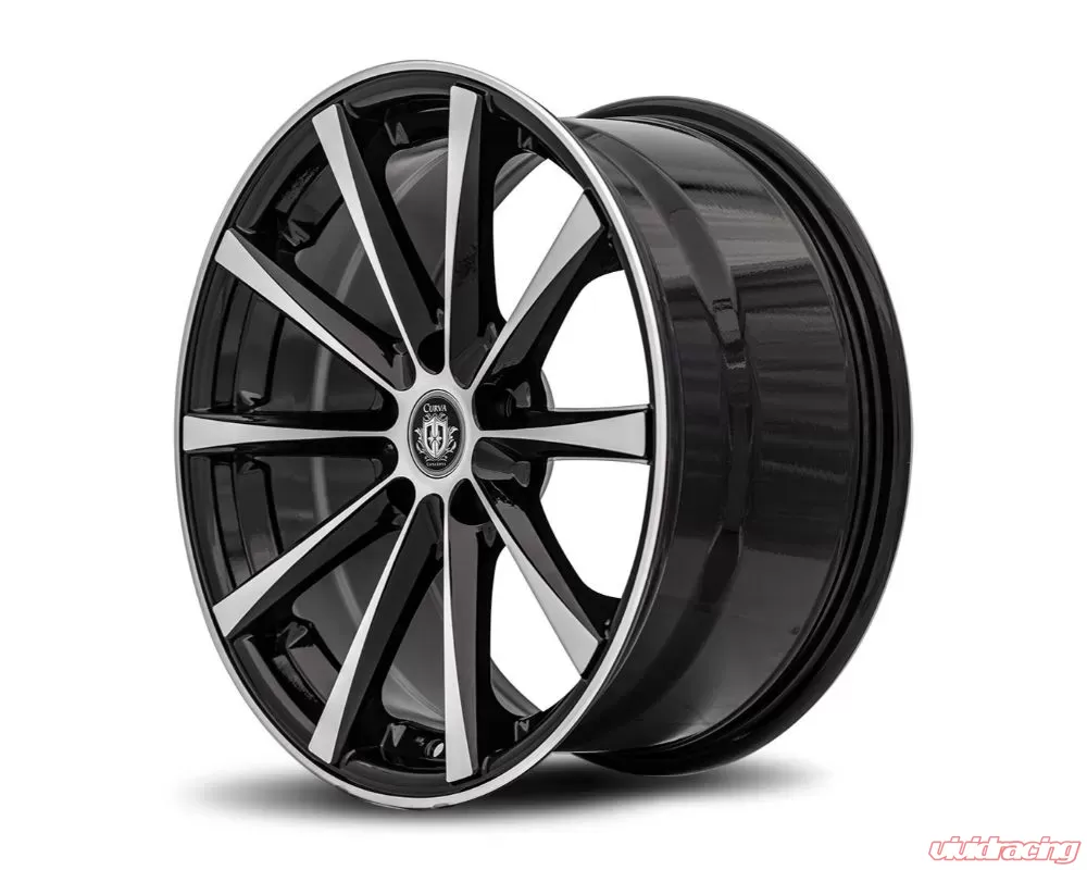 Curva Concepts C10N Aluminum Alloy Wheels 18x9.5 35mm Gloss Black Machine Face - C018-1895BLNK3573BMF