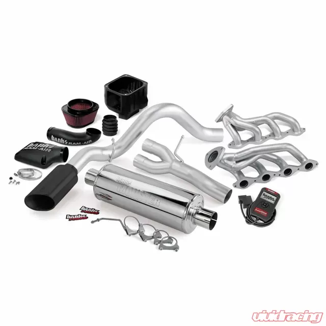 Banks Power Black Tailpipe PowerPack Bundle Complete Power System W/AutoMind Programmer Chevrolet 1500 SCSB 4.8-5.3L 2002-2006 - 48056-B