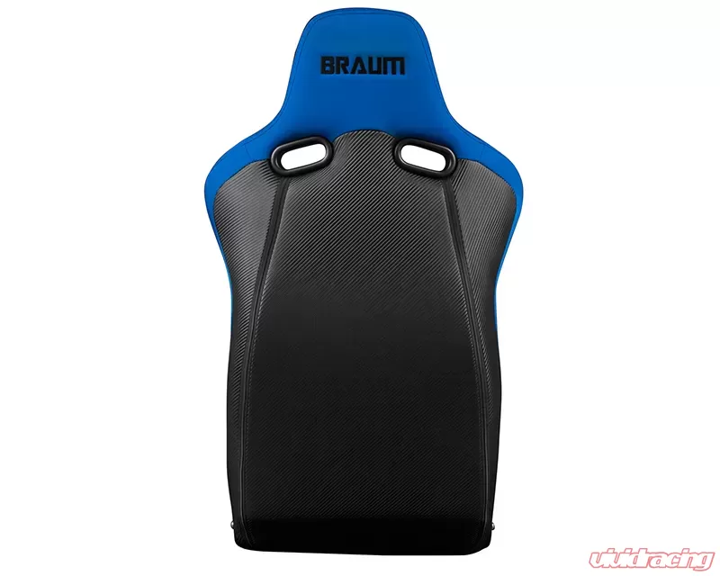 Braum Racing Venom-R Series Fixed Back Bucket Seat - Blue Cloth|Carbon Fiber - BRR7-BUFB