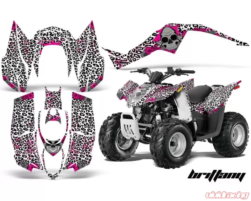 AMR Racing Decal Graphic Kit Wrap BRITTANY PINK WHITE Arctic Cat