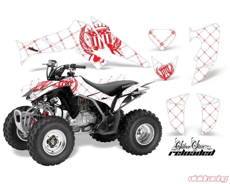AMR Racing Decal Graphics Kit Quad Sticker Wrap RELOADED RED WHITE