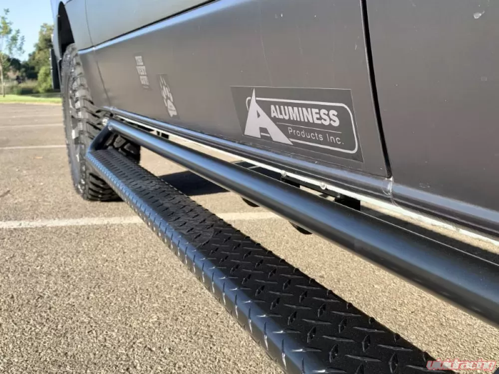 Aluminess 144" Wheel Base Nerf Bars w/ Tread Plate Step Mercedes-Benz Sprinter 2007-2018 - 210304-FS