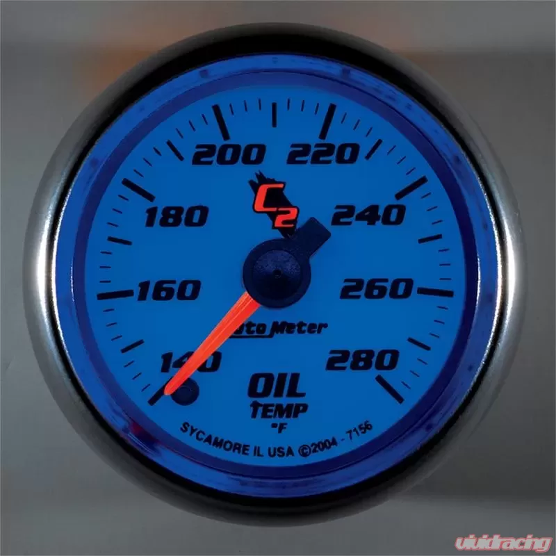 AutoMeter GAUGE; OIL TEMP; 2 1/16in.; 140-280deg.F; DIGITAL STEPPER MOTOR; C2 - 7156